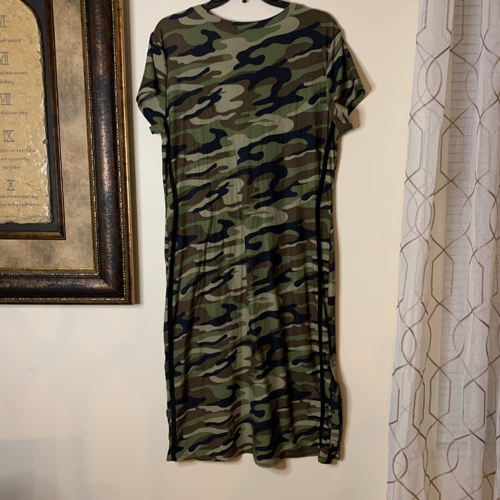 Women’s No Boundaries Green Camouflage Dress, Size XXXL - Picture 4 of 10